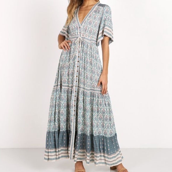 Spell Oracle Midi Dress in Sage - Picture 4 of 16